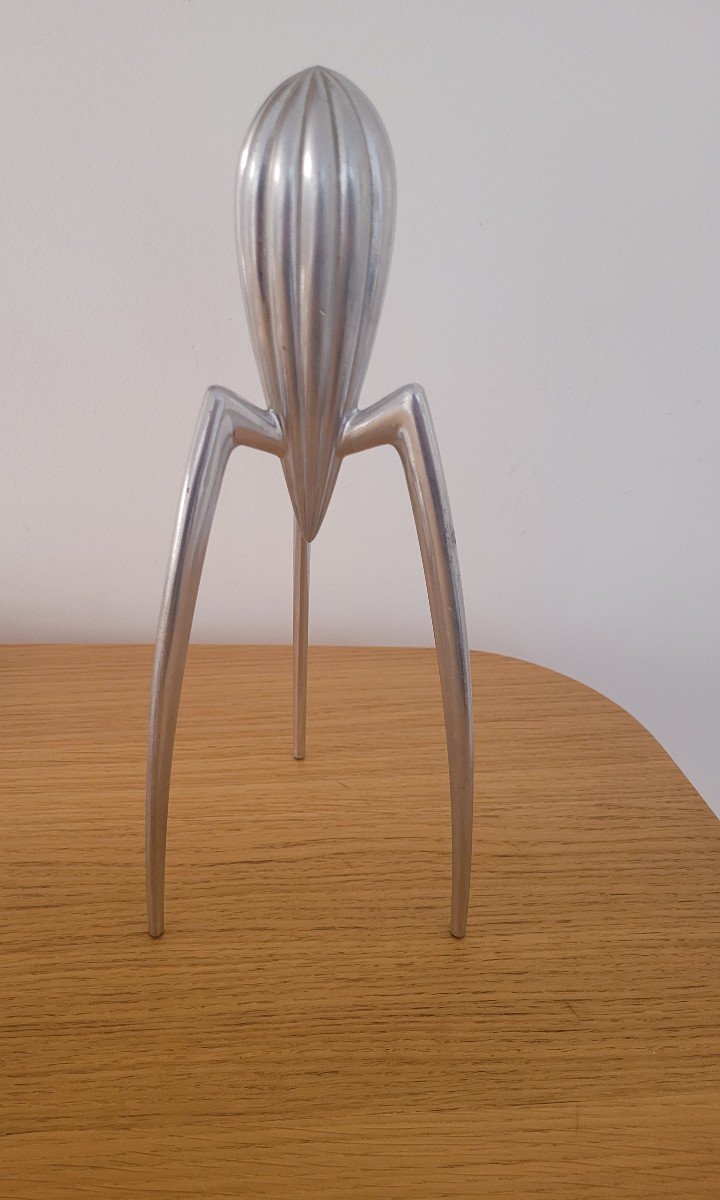 Philip Stark Designer "citrus Press" In Cast Aluminum. 20th Century 