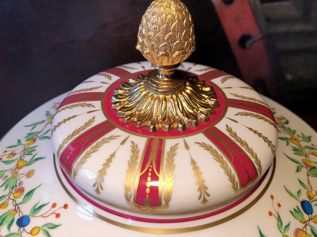 "centerpiece" In Polychrome Sèvres Porcelain-photo-2