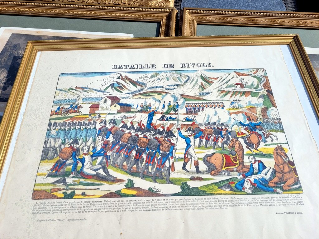 Battle Of Rivoli Napoleon I "epinal Image" On Vellum Paper -photo-2