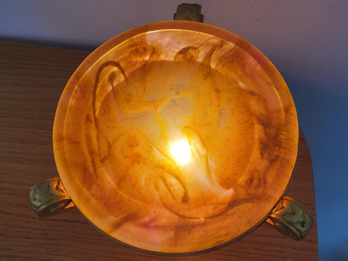 Robj - Glass Paste Night Light - Art Deco 1925-photo-2