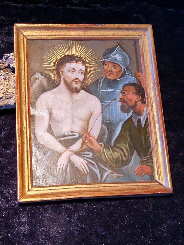  Copper Painting Representing An "ecce Homo" From The End Of The 17th Century -photo-2