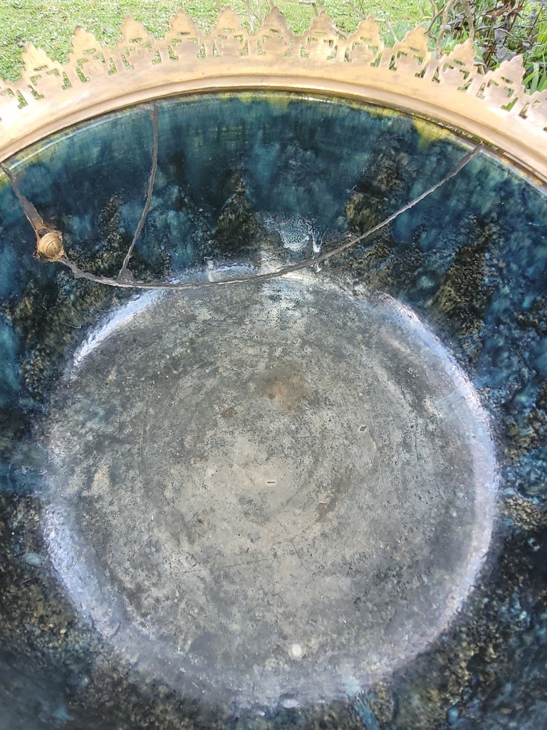  Fernand THESMAR &quot; Grande Jardini&egrave;re &quot; en C&eacute;ramique &eacute;maill&eacute;e &agrave; Monture en Bronze - XIXe Si&egrave;cle-photo-7