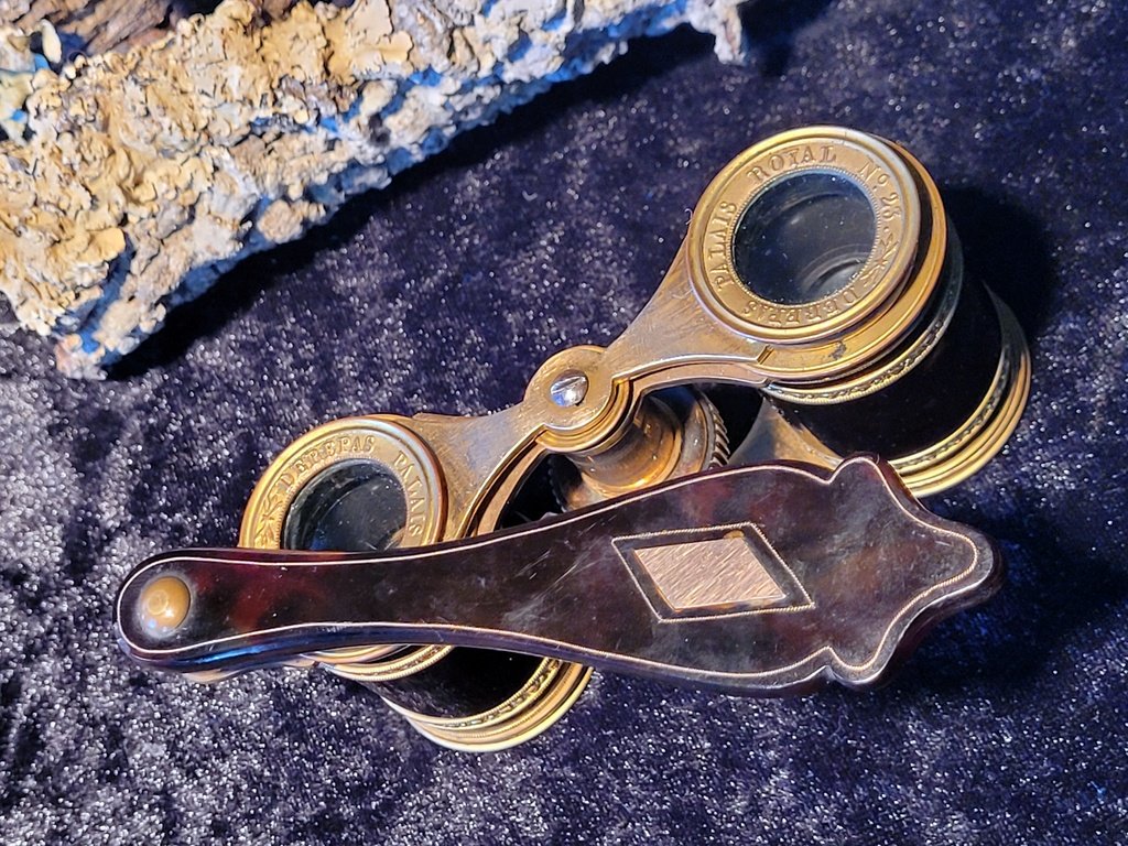  Paire de Jumelles de Théâtre en écaille et Or - XIXe Siècle -photo-4