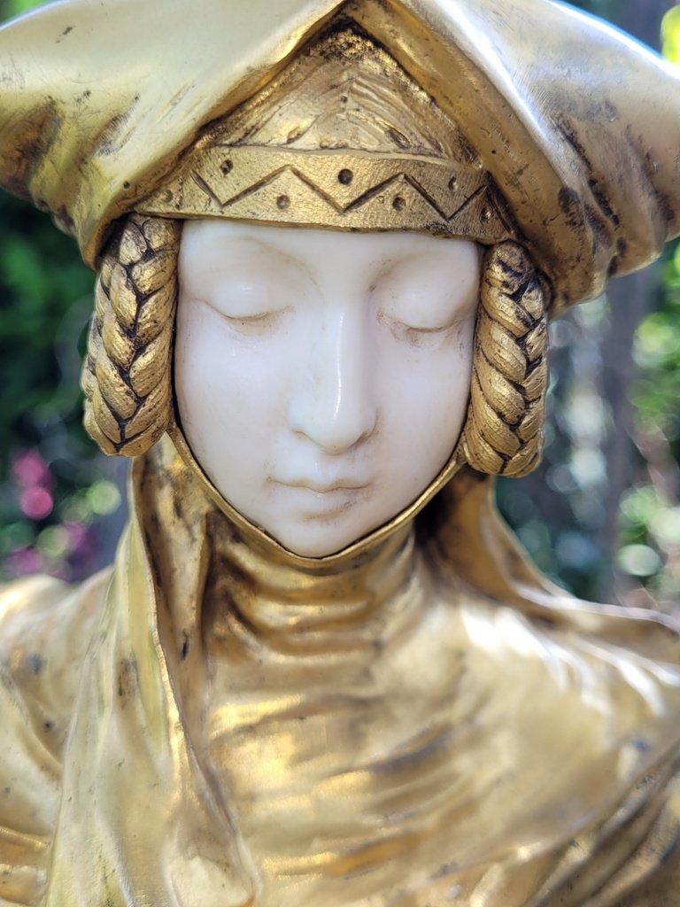  Grand Bronze Chryséléphantine  46 cm - Désiré GRISARD (1837-1910) - Epoque Art Nouveau  -photo-4