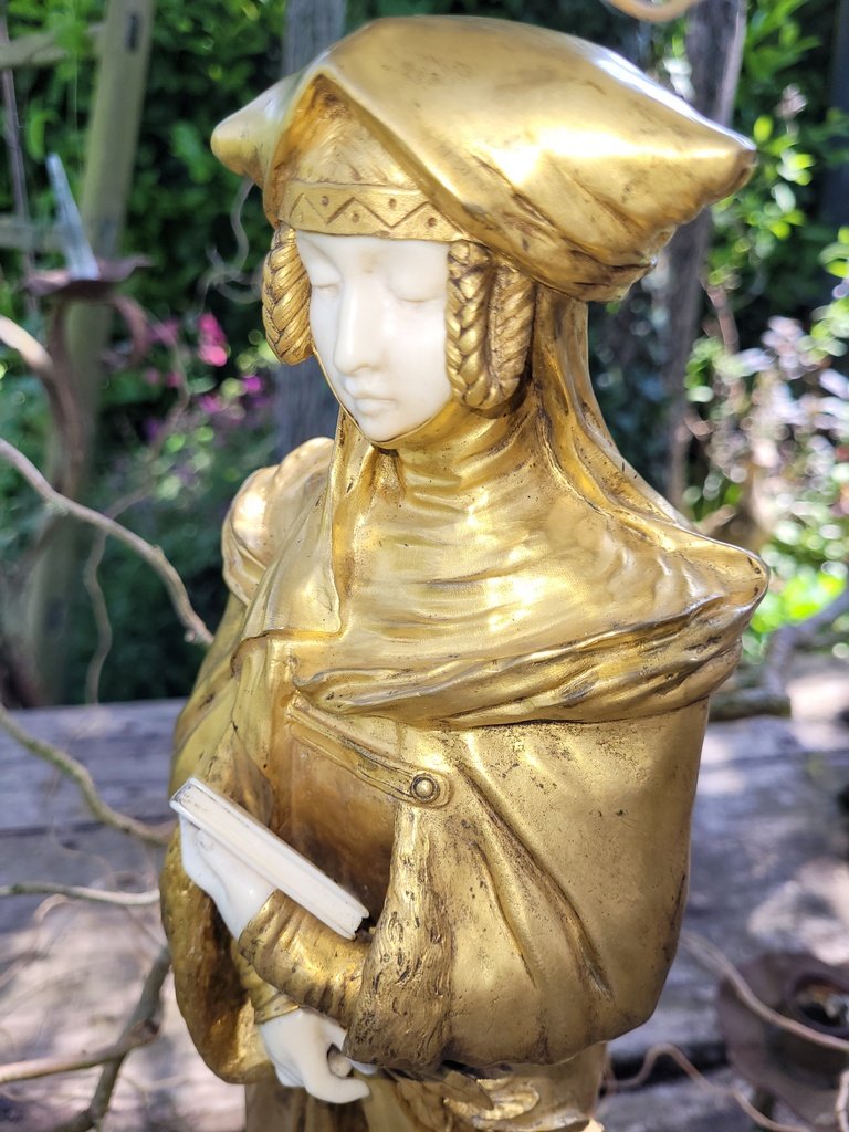  Grand Bronze Chryséléphantine  46 cm - Désiré GRISARD (1837-1910) - Epoque Art Nouveau  -photo-5