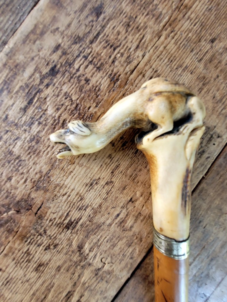 Canne " Gargouille " Manche en Andouiller -photo-3
