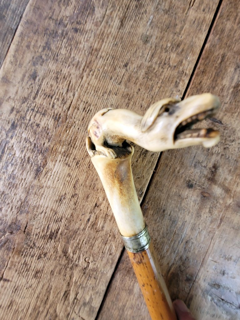 Canne " Gargouille " Manche en Andouiller -photo-3