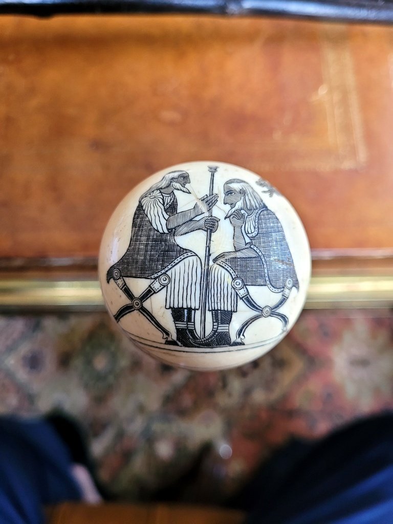 Antique Ceremonial Cane In Freemasonry - 19th Century-photo-2