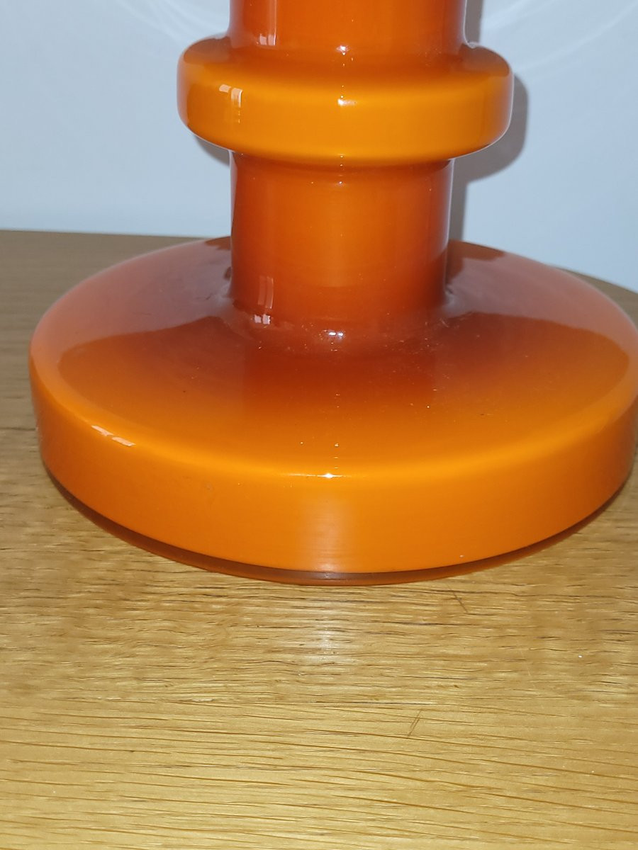 Hans-agne Jakobsson "orange Glass Lamp" 1970s-photo-2