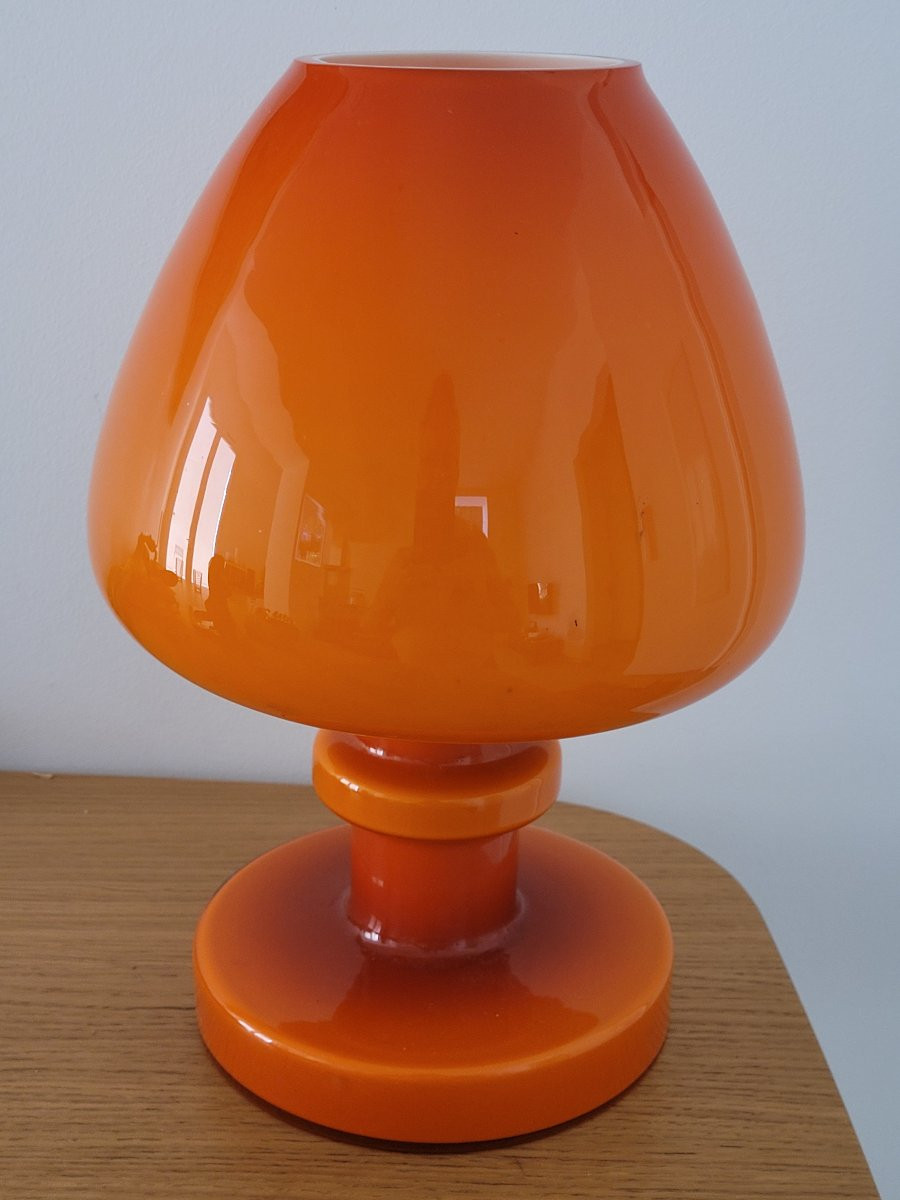 Hans-agne Jakobsson "orange Glass Lamp" 1970s-photo-4