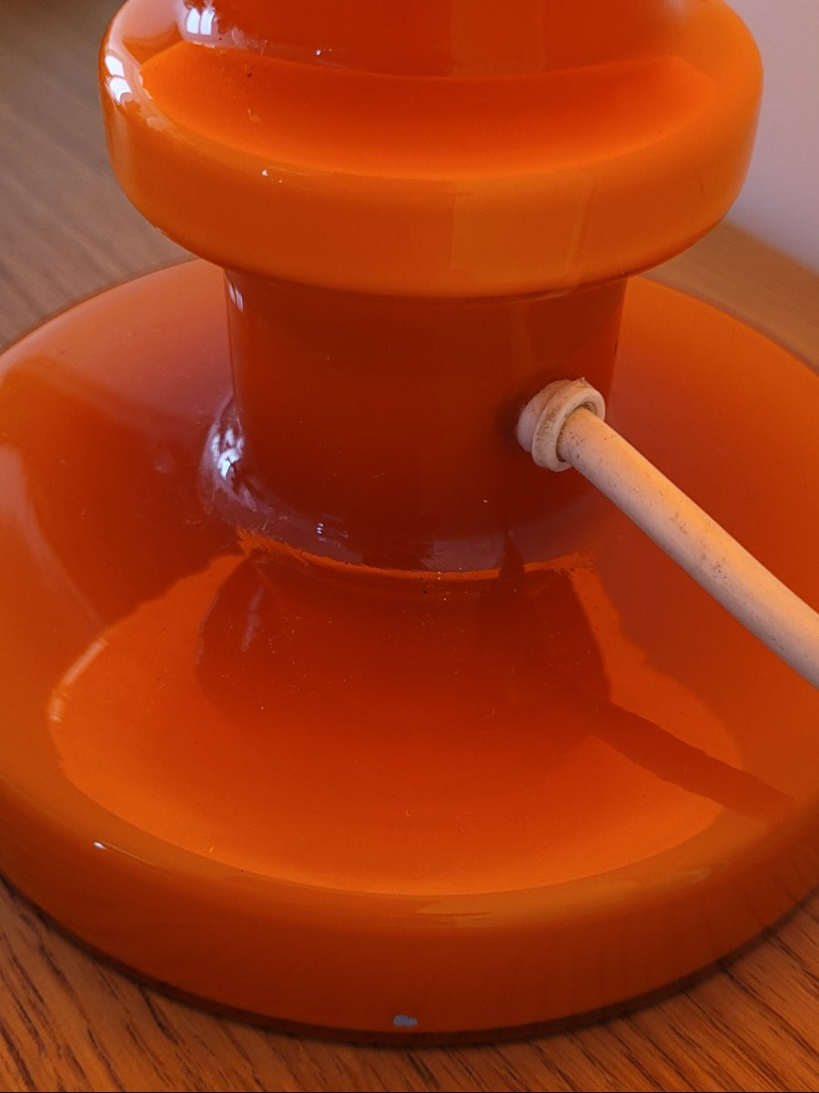 Hans-agne Jakobsson "orange Glass Lamp" 1970s-photo-1