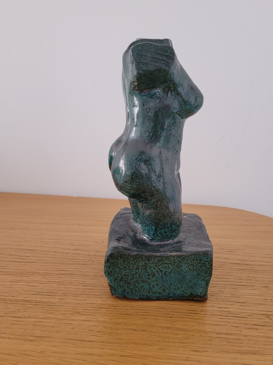 "female Nude" Signed Terracotta -photo-3