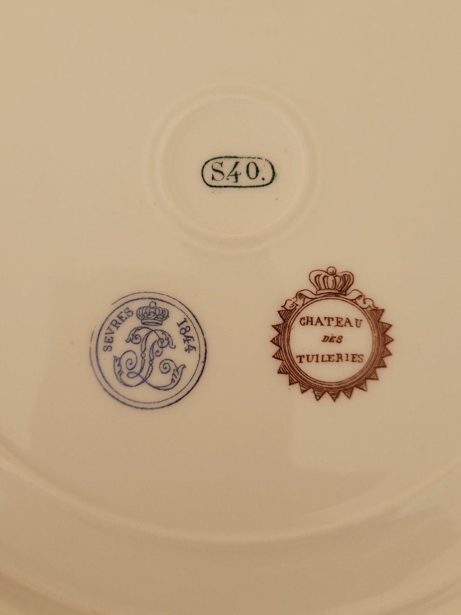 Sèvres Porcelain Plate From The Tuileries Palace 1844-photo-2