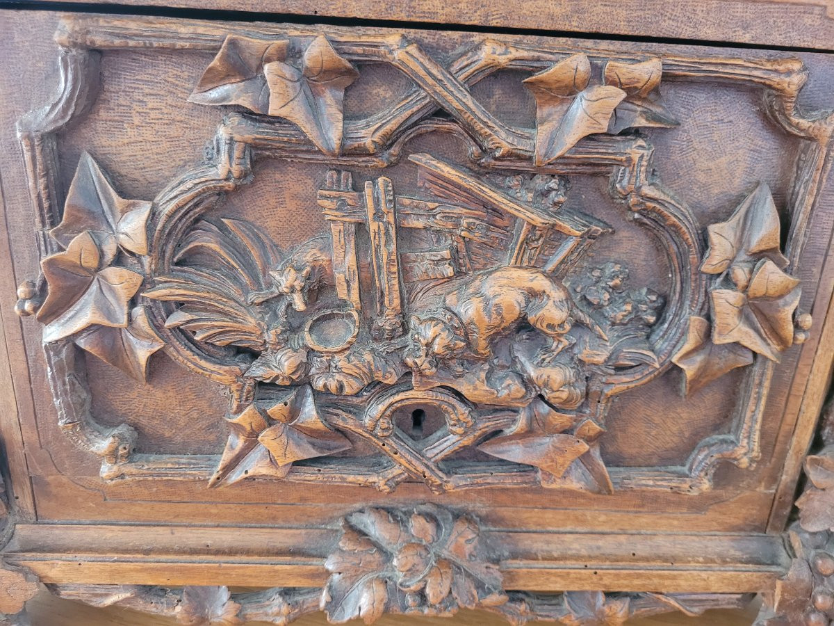 Grand Coffret sculpté- Travail de la Forêt Noire- XIXe Siècle -photo-8