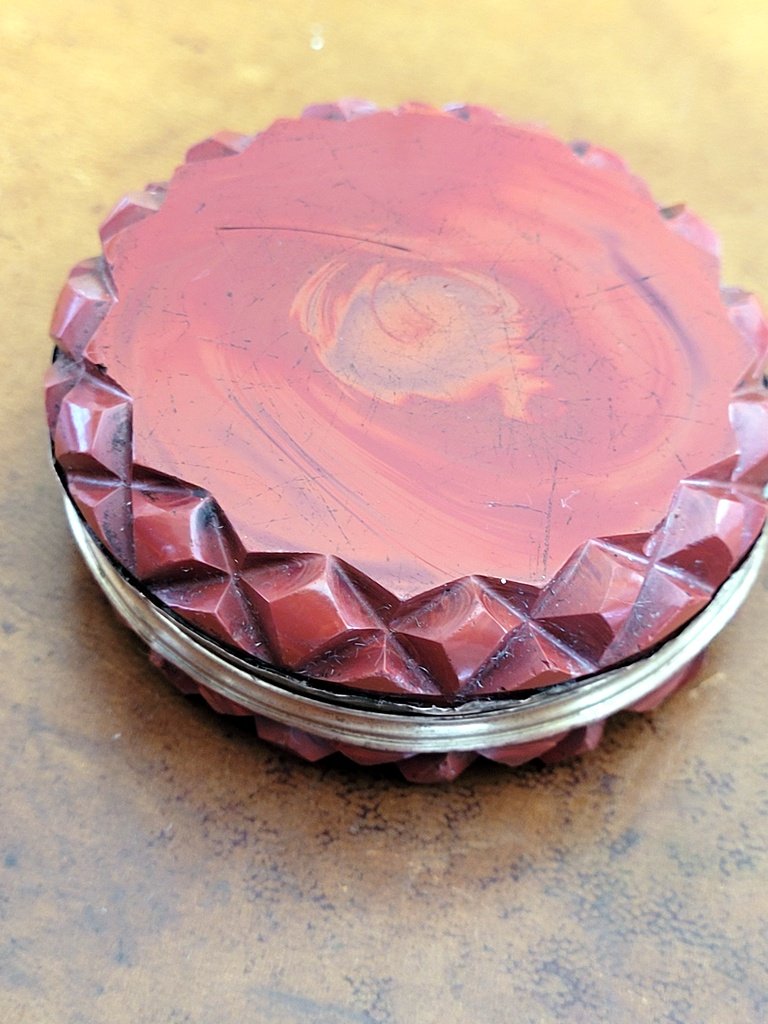 Tabatière en Marbre rouge - XVIIIe Siècle -photo-2