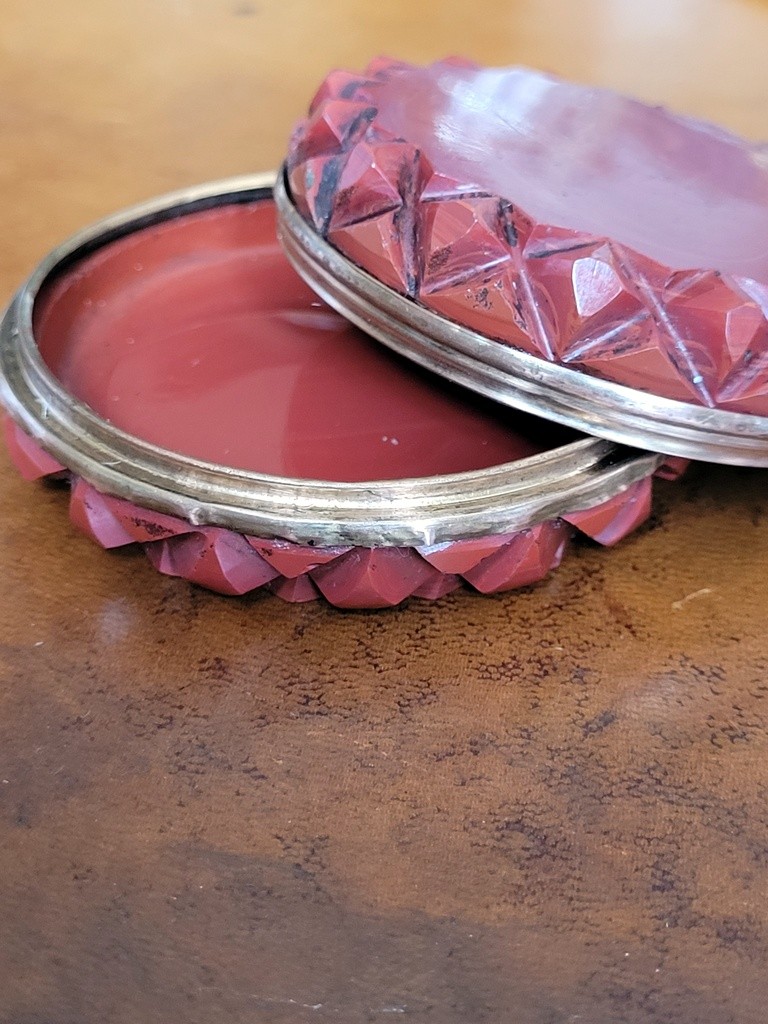 Tabatière en Marbre rouge - XVIIIe Siècle 
