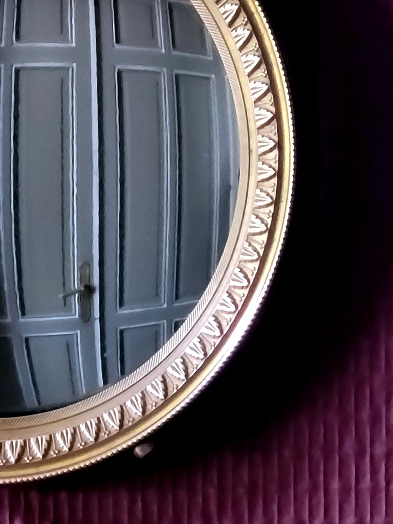  Cadre Louis XVI &quot; Miroir Sorci&egrave;re bomb&eacute; &quot; en Bronze - XIXe Si&egrave;cle-photo-3