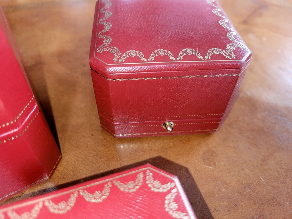 &quot; Cartier &quot; Ensemble de Trois  Ecrins &agrave; Bijoux  -photo-4