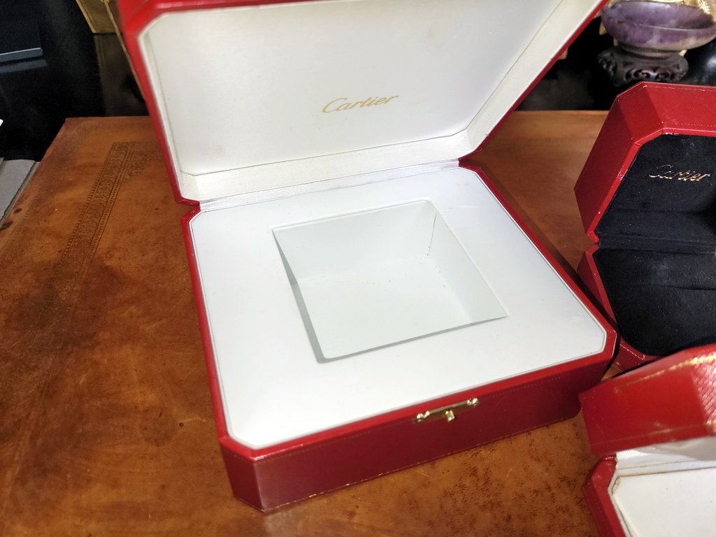 &quot; Cartier &quot; Ensemble de Trois  Ecrins &agrave; Bijoux  -photo-1