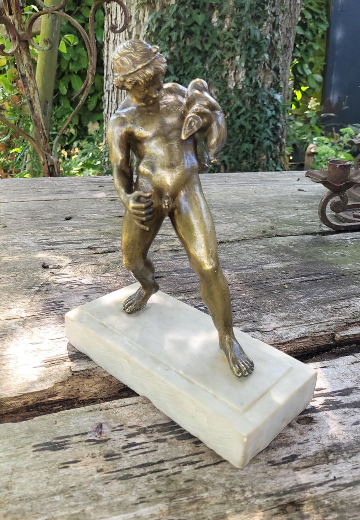  &quot; Le Faune &agrave; l&#039;Outre &quot; d&#039;apr&egrave;s Sabatino de Angelis ( 1838-1915 ) Bronze du XIXe Si&egrave;cle-photo-2