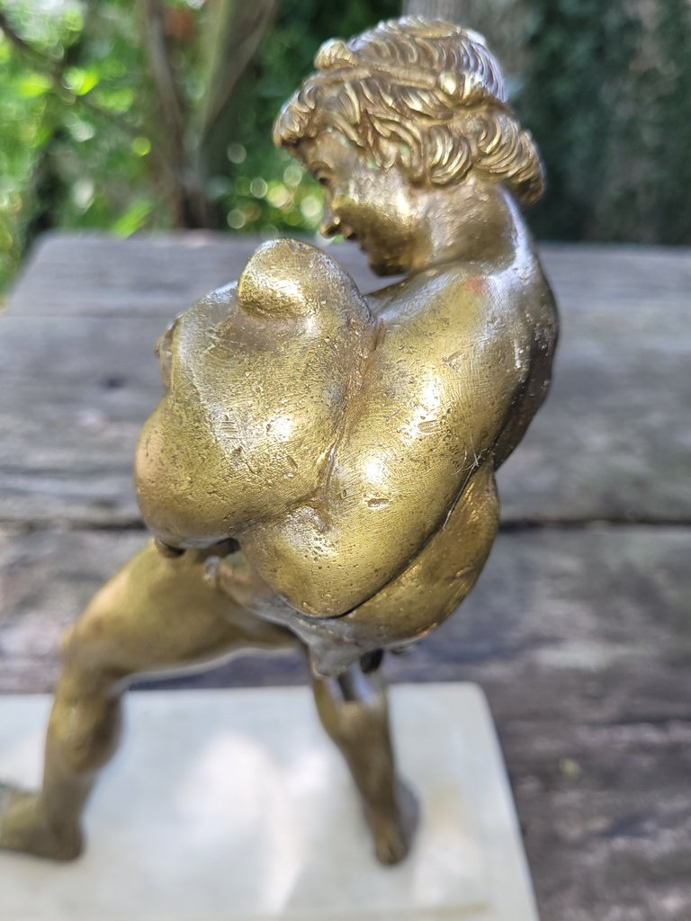  &quot; Le Faune &agrave; l&#039;Outre &quot; d&#039;apr&egrave;s Sabatino de Angelis ( 1838-1915 ) Bronze du XIXe Si&egrave;cle-photo-3