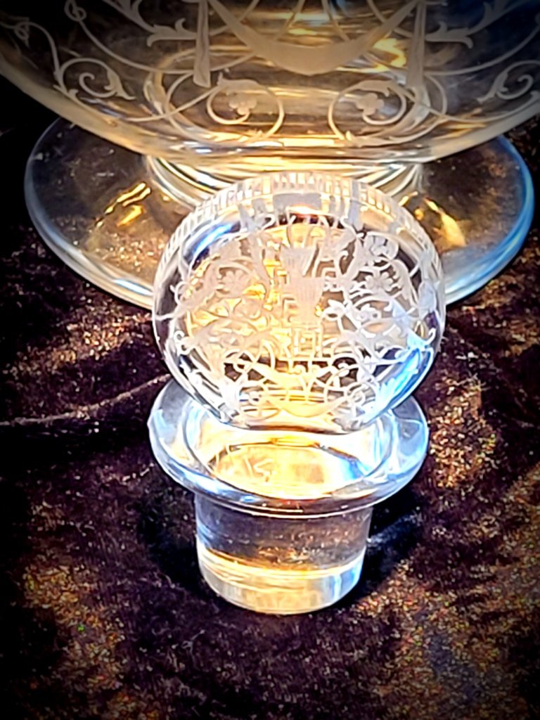 Large Baccarat Crystal Decanter, Michel Angel Model - Art Nouveau -photo-3