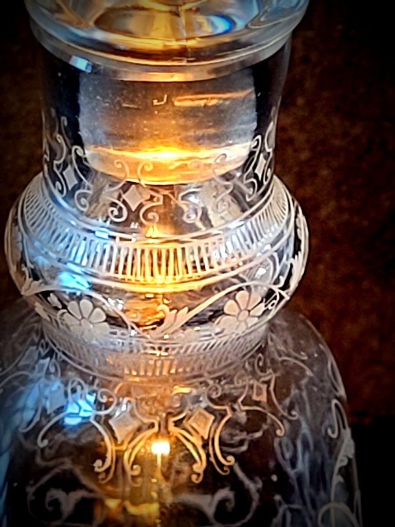 Large Baccarat Crystal Decanter, Michel Angel Model - Art Nouveau -photo-5