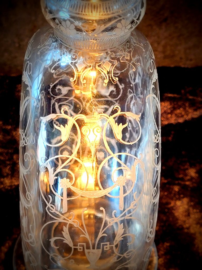 Large Baccarat Crystal Decanter, Michel Angel Model - Art Nouveau -photo-6