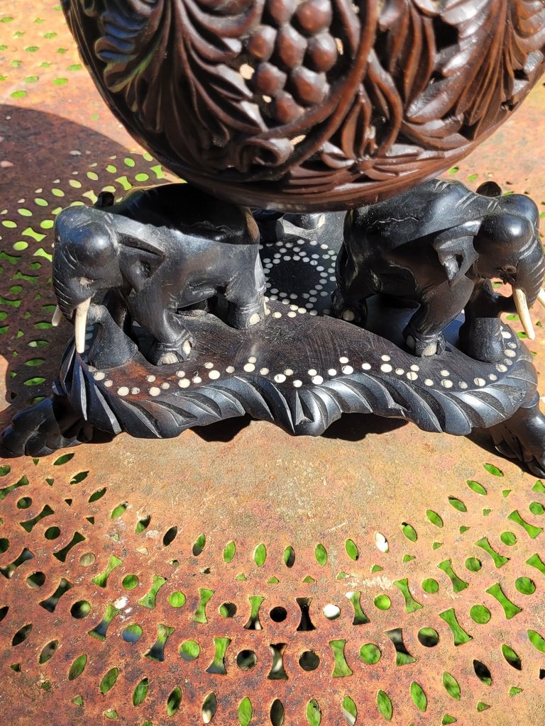 Grand Pot Pourri Sculpté - Travail Indien du XIXe Siècle-photo-3