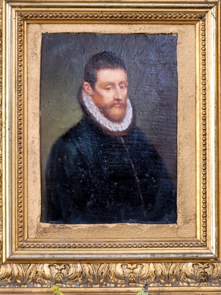 Portrait d&#039;un Gentilhomme en tenue Renaissance avec un Pourpoint noir et une Collerette-XVIIIe-photo-2