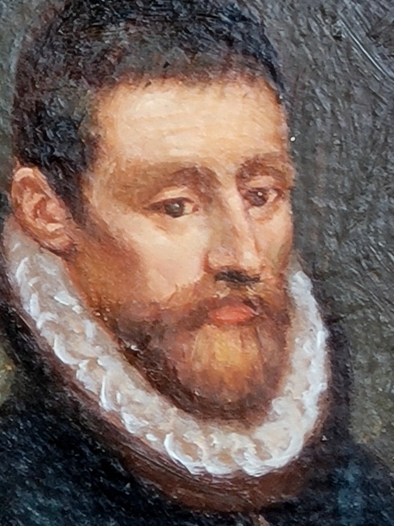 Portrait d&#039;un Gentilhomme en tenue Renaissance avec un Pourpoint noir et une Collerette-XVIIIe-photo-4