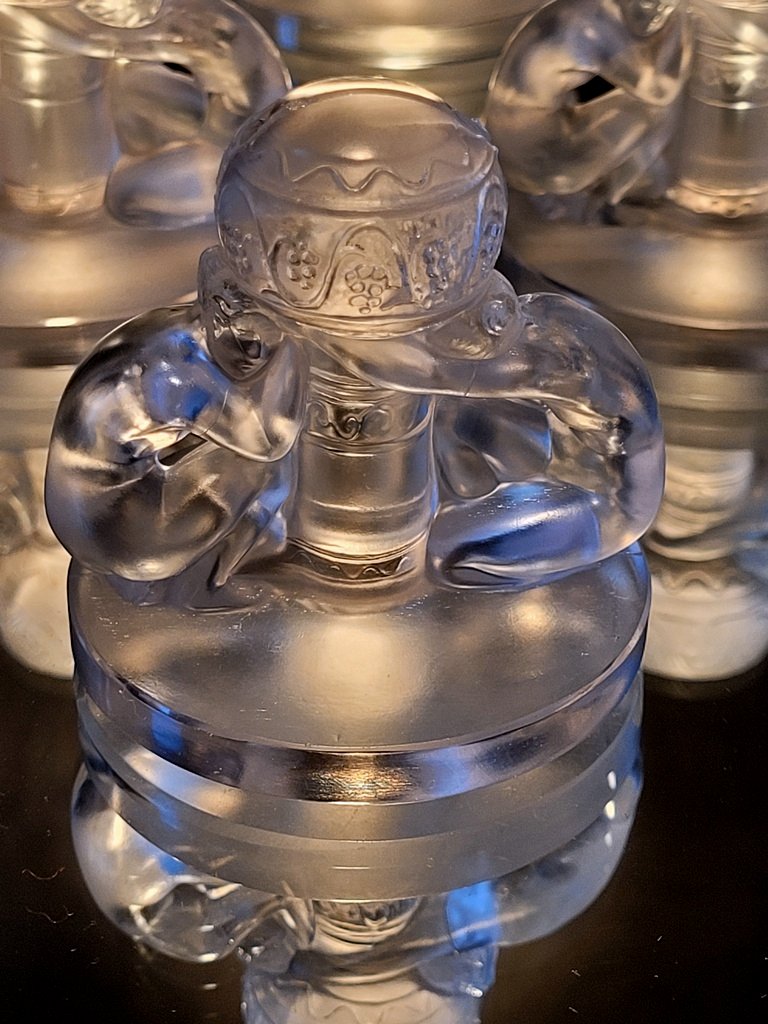 René Lalique "6 Menu Holders" In Signed Crystal - Created In 1924-photo-2