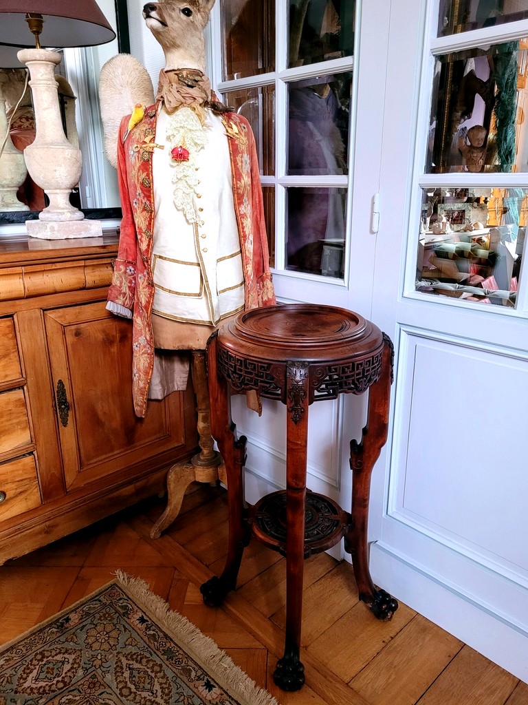 Grande Sellette en Noyer et Bronze doré -  Gabriel Viardot ( 1830 -1904)