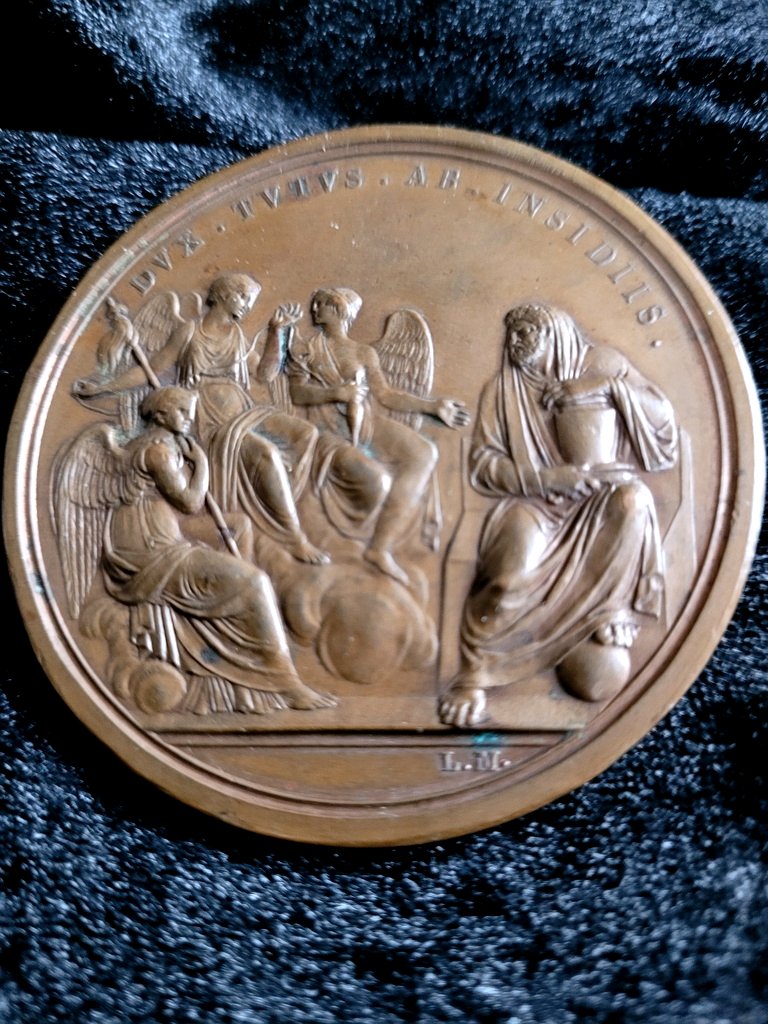 Médaille en Bronze " BONAPARTE REIP ITAL PRAESES " et DVX TVTVS AB INSIDIIS Le Destin - An III-photo-2