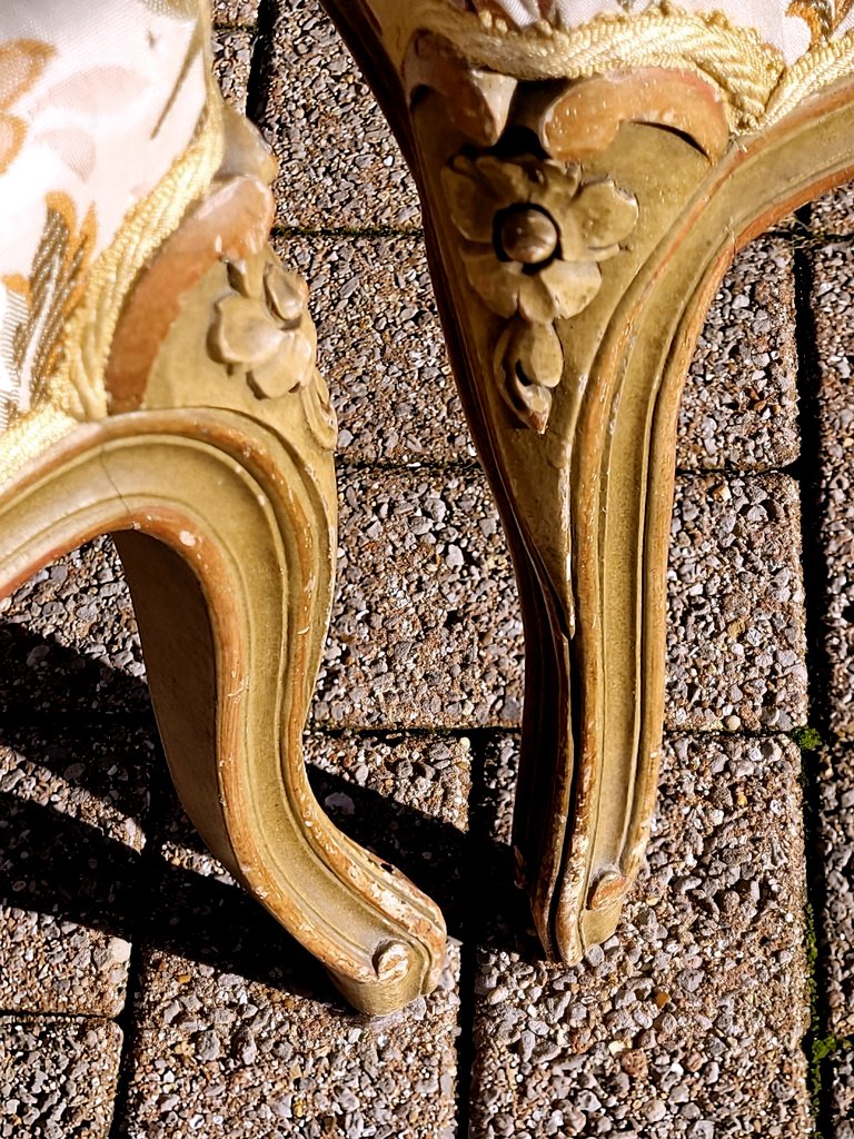 Pair Of Louis XV Cabriolet Chairs - 19th Century-photo-4