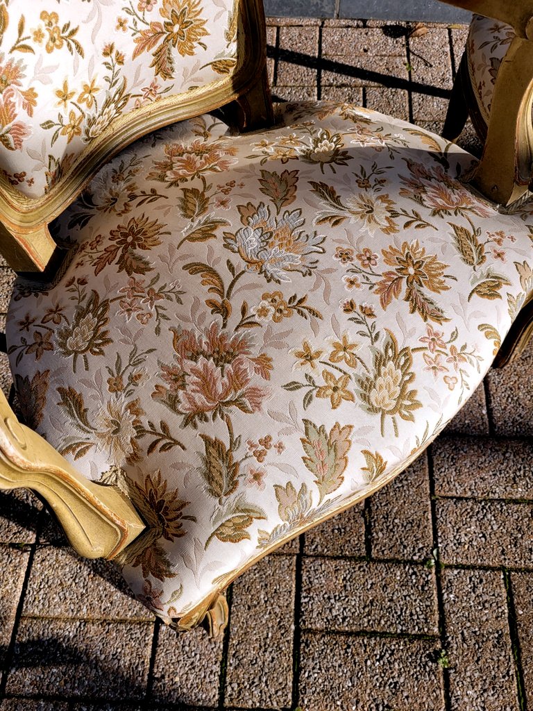 Pair Of Louis XV Cabriolet Chairs - 19th Century-photo-5