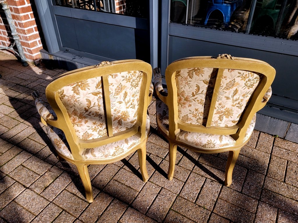 Pair Of Louis XV Cabriolet Chairs - 19th Century-photo-6