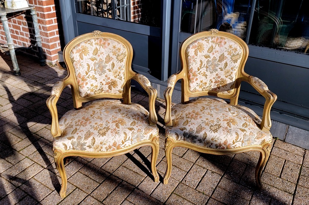 Pair Of Louis XV Cabriolet Chairs - 19th Century