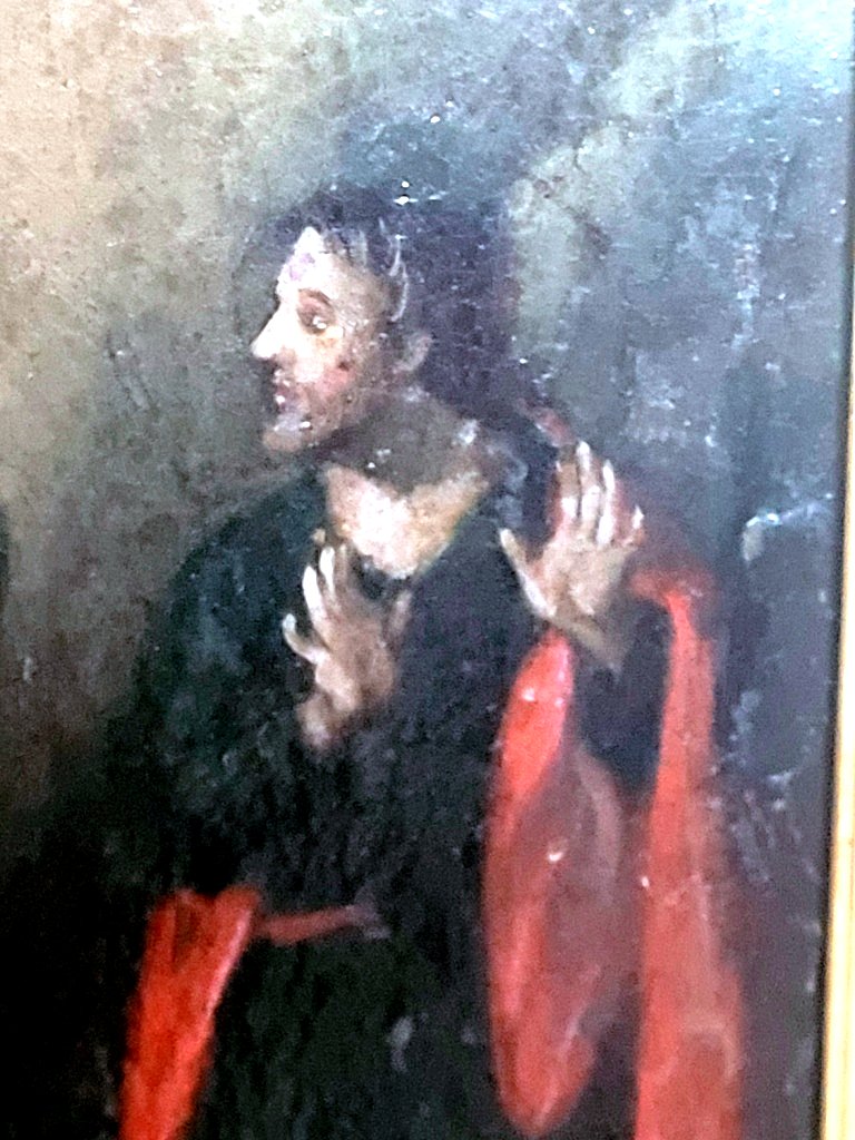  "christ On The Cross" Oil On Canvas Mounted On Panel - 17th Century -photo-4