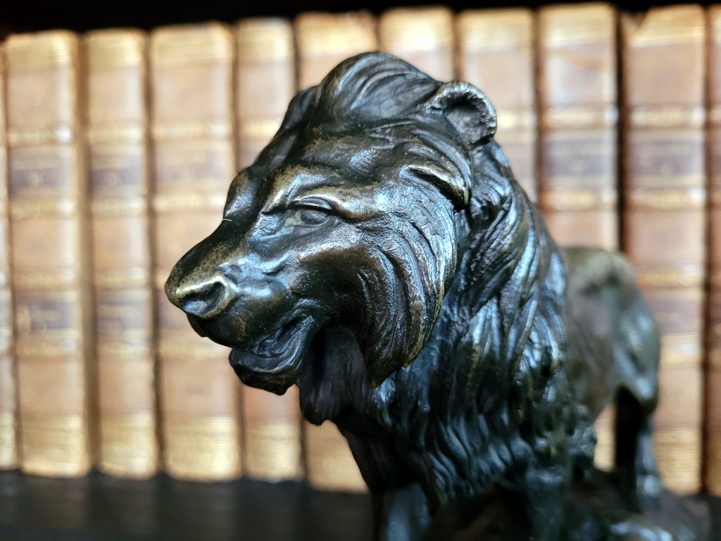 "walking Lion" Bronze Signed Joseph Victor Chemin (1825-1901) - 19th Century -photo-4