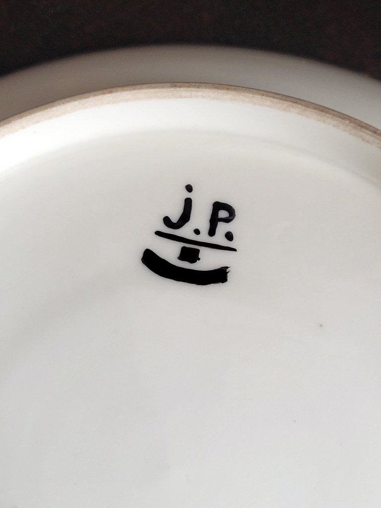 Tasse et  Sous Tasse en Porcelaine  signées de Jean Pouyat - Epoque XIXe Siècle-photo-5