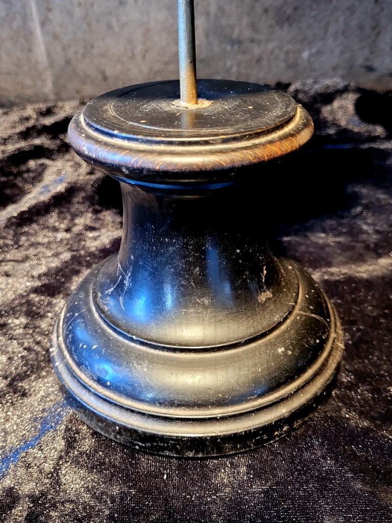 Fragment de Sculpture - Visage en bois sur socle - XVIIe - XVIIIe Siècle-photo-4
