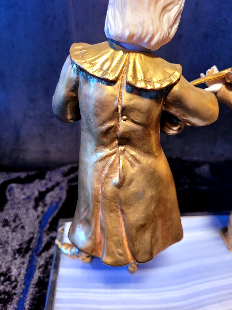 Agathon Léonard "the Musicians" Chryselephantine Sculpture With A Gilt Patina, Signed. 19th Century-photo-6