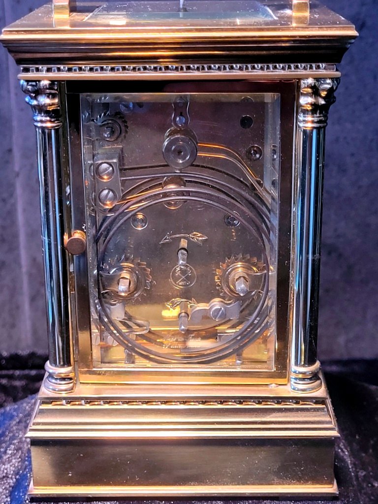  Pendule d'Officier " L'Ep&eacute;e "VENITIENNE &agrave; Phases de Lune - France - XXe Si&egrave;cle-photo-3