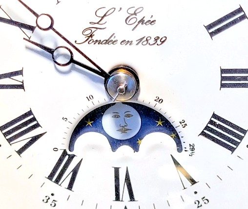  Pendule d'Officier " L'Ep&eacute;e "VENITIENNE &agrave; Phases de Lune - France - XXe Si&egrave;cle-photo-7