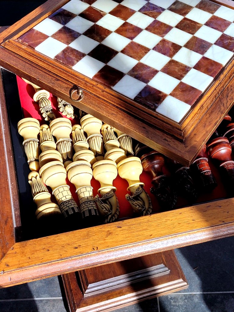 "chessboard" Side Table, 20th Century-photo-4