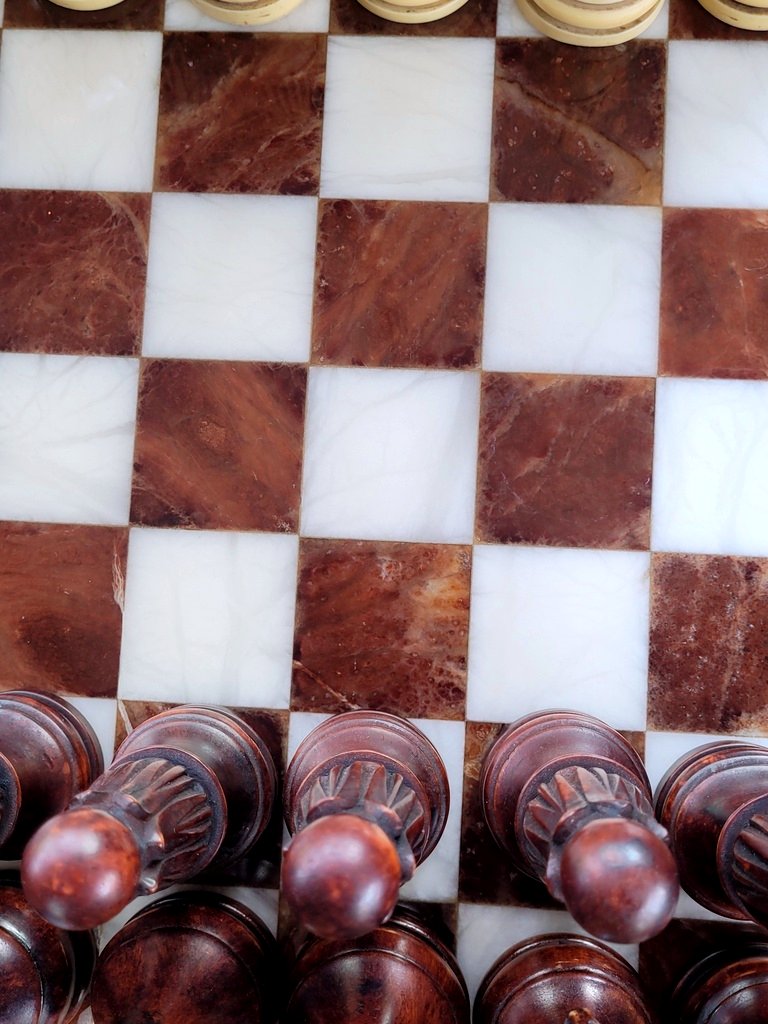 "chessboard" Side Table, 20th Century-photo-1