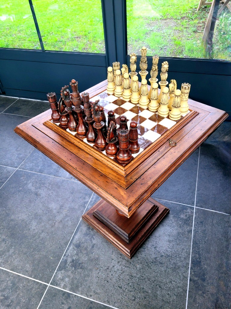 "chessboard" Side Table, 20th Century