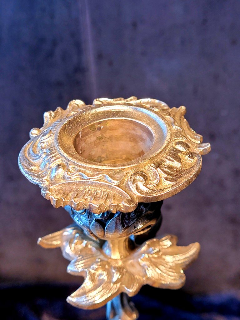 Pair Of Louis XV Rococo Candlesticks In Gilt Bronze - 19th Century-photo-3