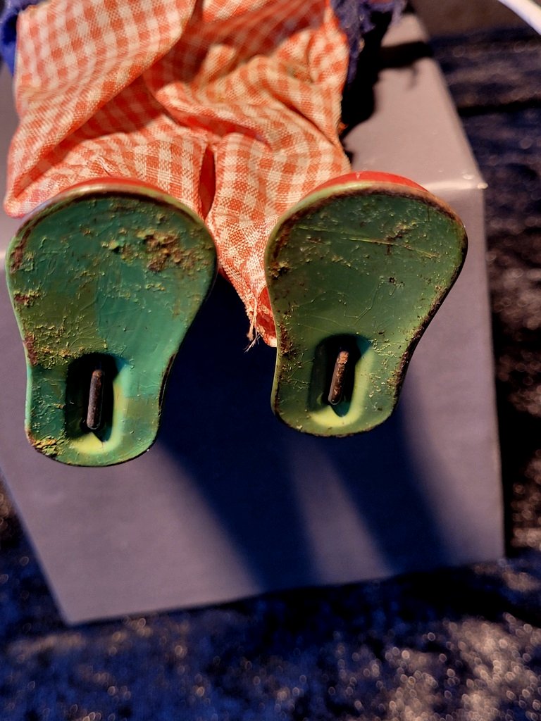" Clown  " Jouet Automate  Vintage  Mécanique des Années 50 .-photo-2